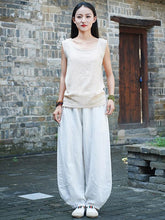 Vintage Ramie Cotton Linen Bloomers Pants